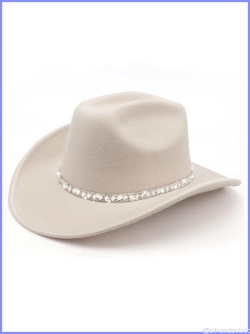 Felt Wide Brim Cowboy Hat with Belt Buckle Retro Panama Fedora